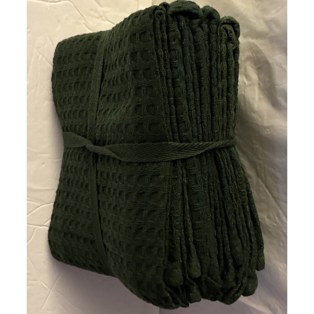 5 PC Set Oversized Kitchen Towels Sierra Collection EverGreen Waffle Knit NEW - Picture 4 of 6